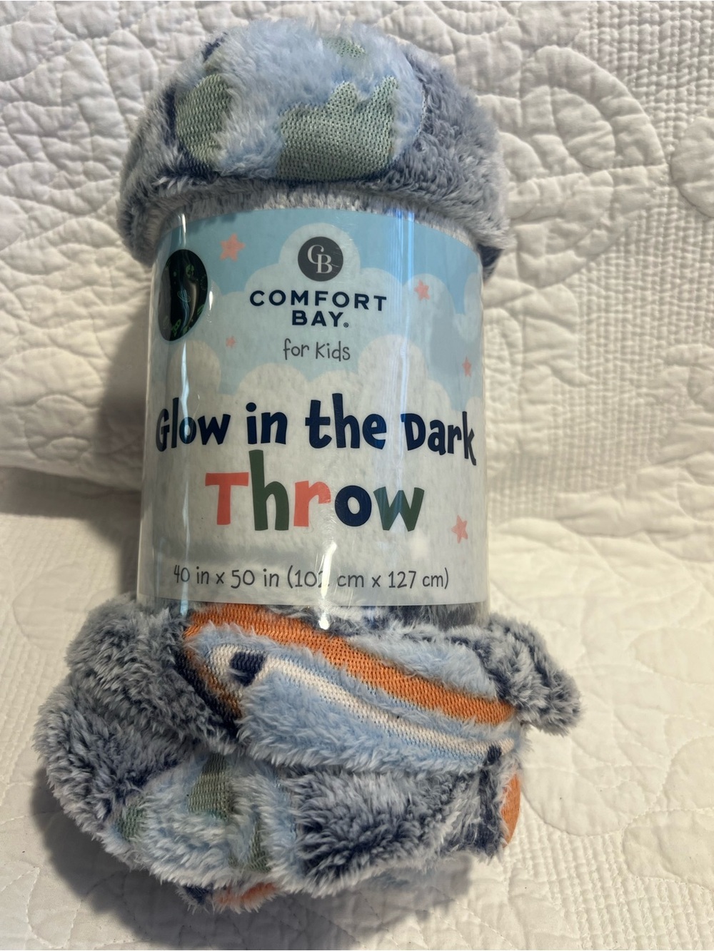 Glow In The Dark Throw For Kids or With a Plushie Pillow Or Neck Pillow